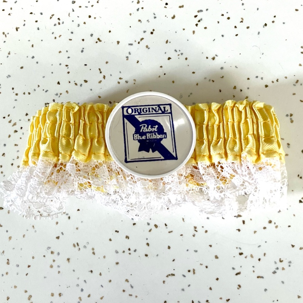 Vintage 80’s satin & lace PBR garter belt accessory